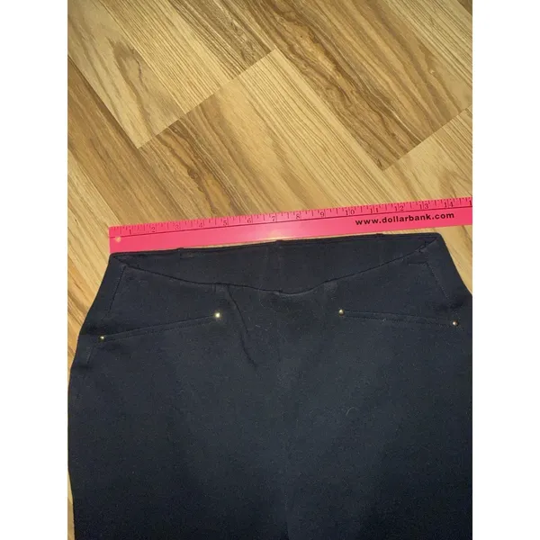 Rafaella Women's Sz 4 Pants‎ Black Pull On Stretch Waist EUC Flare Leg Bootcut - Image 2