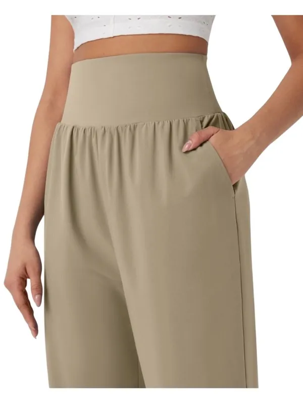 Halara Breezeful High Waisted Tummy Control Curved Hem Quick Dry Resort Capri L - Image 3
