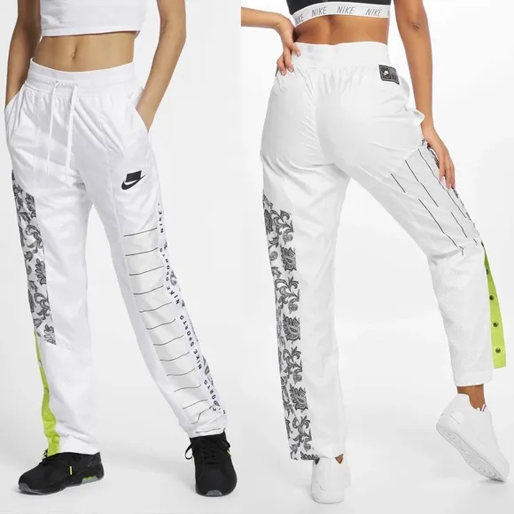 Nike Women's Woven Track Trousers Sweats Pants Joggers White/Black Size XS New - Image 2