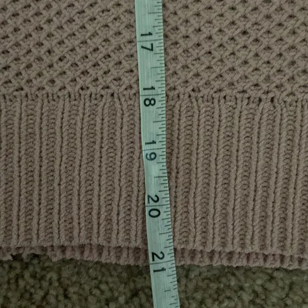 Hollister Easy Cozy Waffle Mock- Neck Sweater (Sz S) Dusty Pink Rose Chenille - Image 10