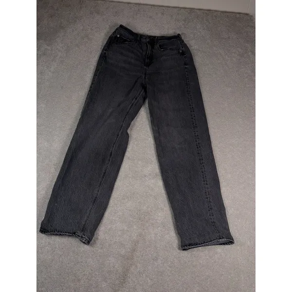 american eagle baggy jeans black wash jeans 4 short - Image 3