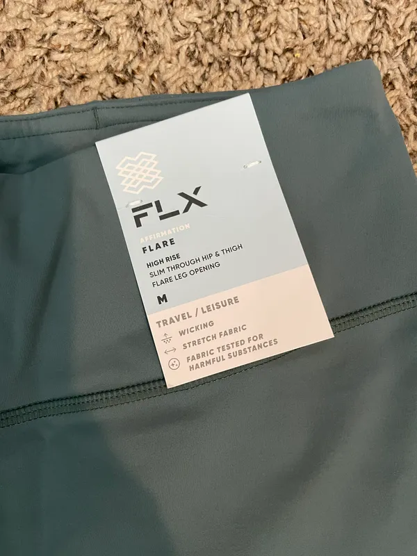 Flare yoga pants Green Size M - Image 2