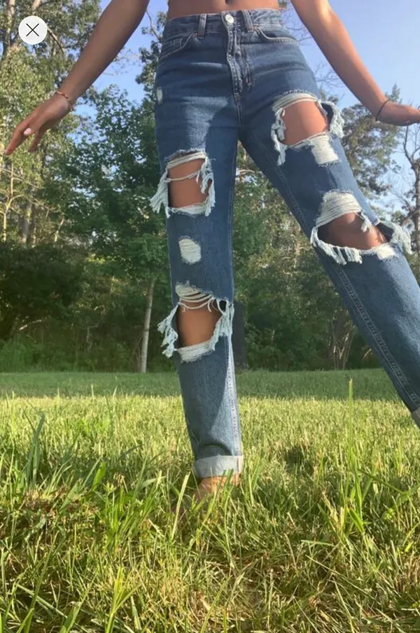 Urban Outfitters BDG High Waisted Mom Jeans Destroyed Medium Wash - Image 8
