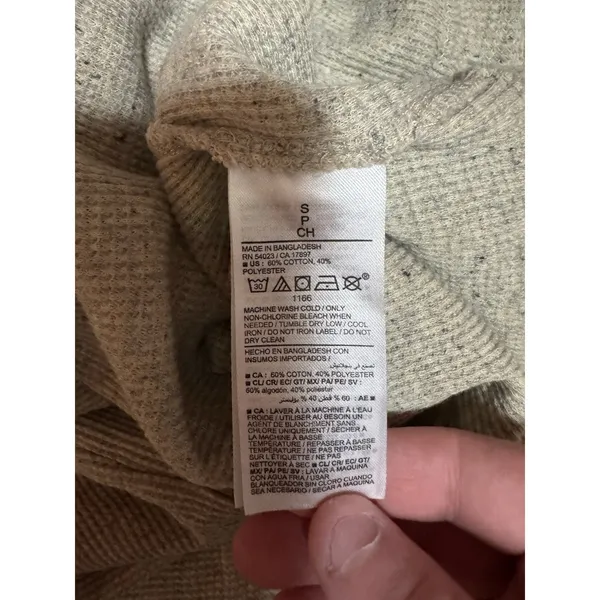 Old Navy Waffle Knit Thermal Tee Shirt Soft Washed Long Sleeve Women‎ Size Small - Image 8