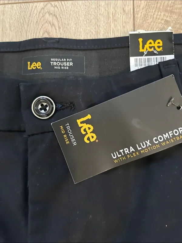 Lee® Women Flex Motion Trouser Pants, Black, size 12, NWT - Image 8