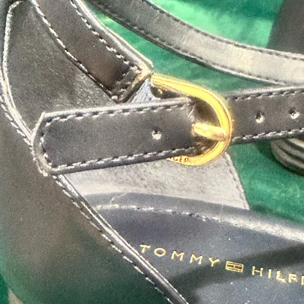 Tommy Hilfiger‎ navy Sandals with Gold Details - Image 5
