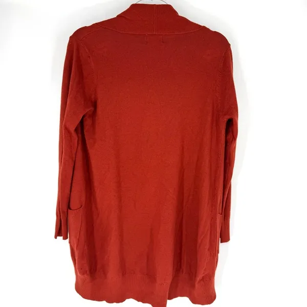 Dreamers Longline‎ Open Cardigan Rust Orange Size M/L - Image 4
