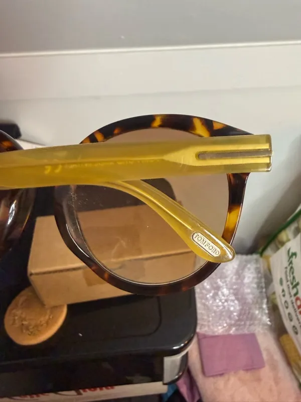 Tom Ford Phillipa Tortoise Shell Round Sunglasses - Image 6