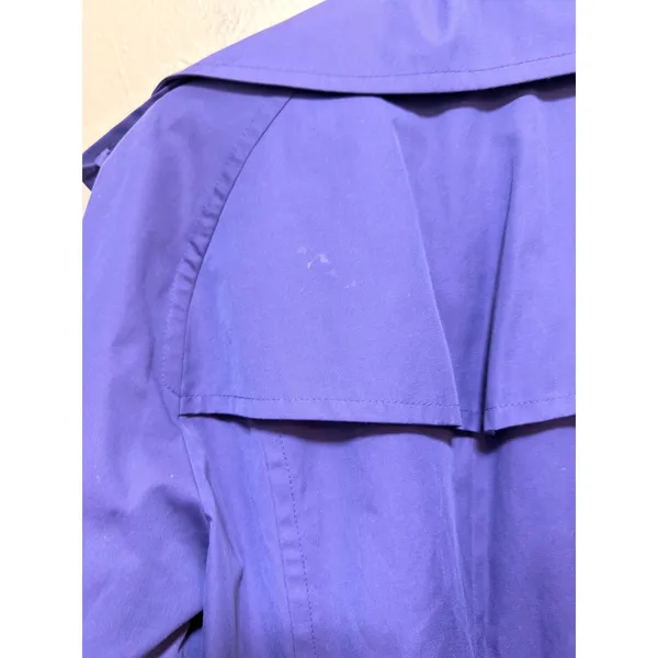 London Fog Womens‎ Purple Double Breasted Trench Coat Jacket Medium - Image 6