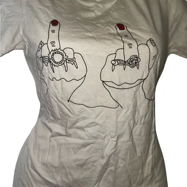 Nasty Gal White Graphic Tee - Image 2