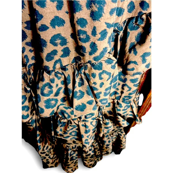 HELLO MOLLY CALLS OF THE WILD MIDI DRESS BROWN size 6. - Image 7