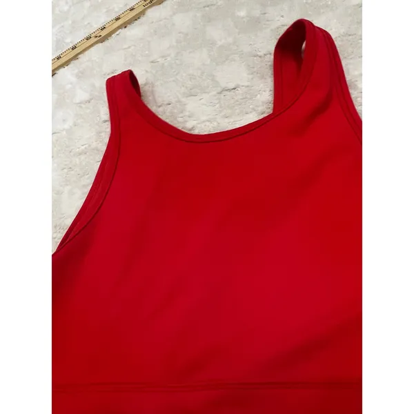 Lululemon Power Pivot Tank Red Reversible V Neck Scoop Neck Cropped Top s/xs - Image 3