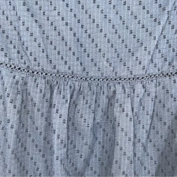 LOFT Outlet Navy Blue Swiss Dots Sleeveless Mini Dress Size M - Image 8