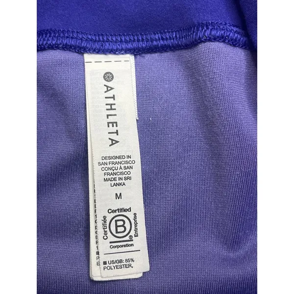 Athleta Elation Velvet Flare Pants Purple Size Medium 32” Inseam High Rise - Image 5
