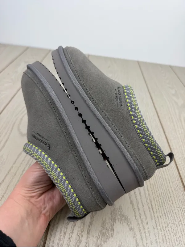 Koolaburra by UGG Womens Burree Embroidered Trim Slipper 5M Grey & Green $80 - Image 3