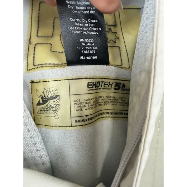 DC Women’s Exotek 5K Series 5000 Snow Pants Ski Snowboard Winter Gray Cream L - Image 10