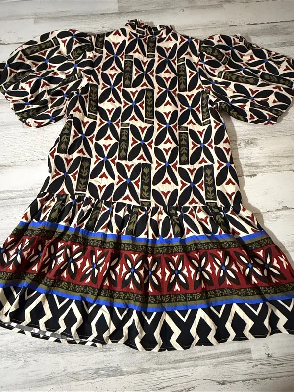 THML Geometric Print Boho Dress Size Small - Image 7