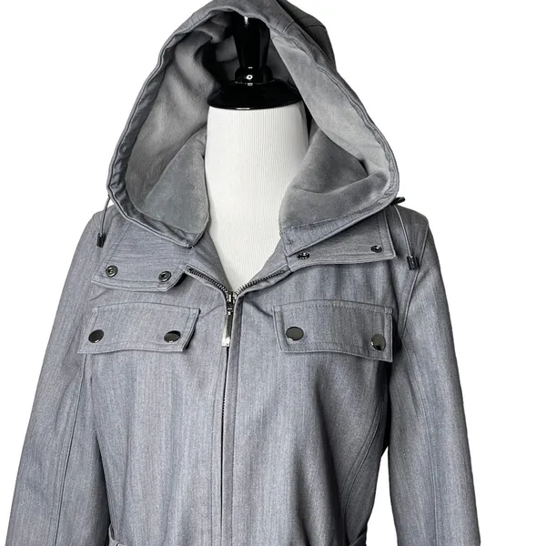 Metro by Kristen Blake Gray Trench Coat S - Image 4