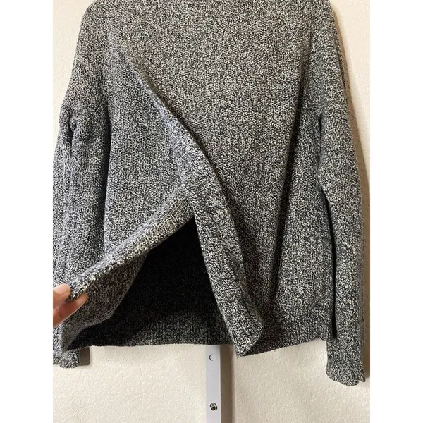 Madewell‎ Marled Black Province Cross-Back Pullover Sweater Sz L - Image 4