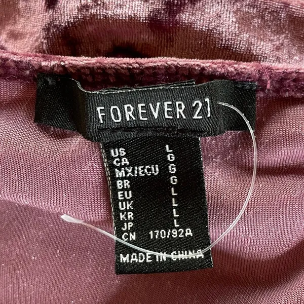 Forever 21 Velvet Lace Cami Top Sz L - Image 6