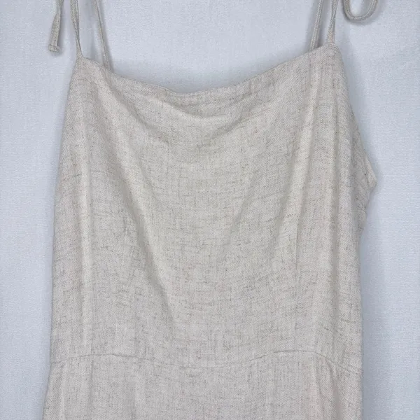 Abercrombie‎ & Fitch Cream Linen Blend Mini Dress - Image 5