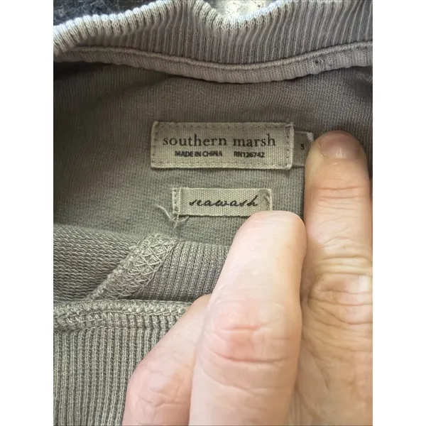 Southern Marsh Rewash Sweatshirt Women's Sz S Gray Embroidered Shirt Long Sleeve - Image 3