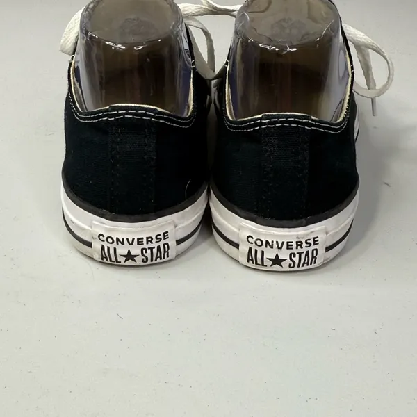 CONVERSE Chuck Taylor All Star Low Top Sneakers Black/White-W8/M6 - Image 4
