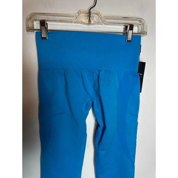 NVGTN Bright Blue Contour Seamless High Waisted Workout Gym Leggings Size S - Image 4