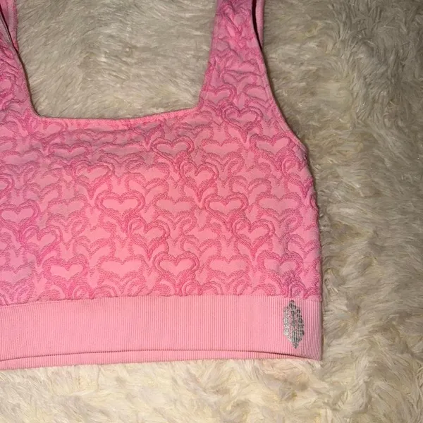 Free People Movement‎ Size XS/S Heart Throb Bra Powder Pink - Image 2