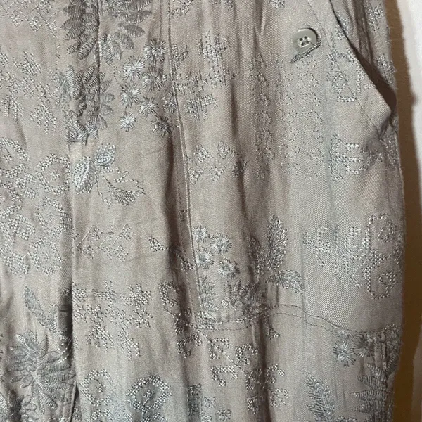 Sundance Pants Rayon Embroidered Floral Axtec Cargo Hiking Gray‎ Women’s Size 2 - Image 3