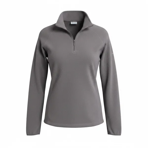 Columbia Women's Gray glacial Fleece 1/4 zip mock neck activewear pullover Small - Image 2