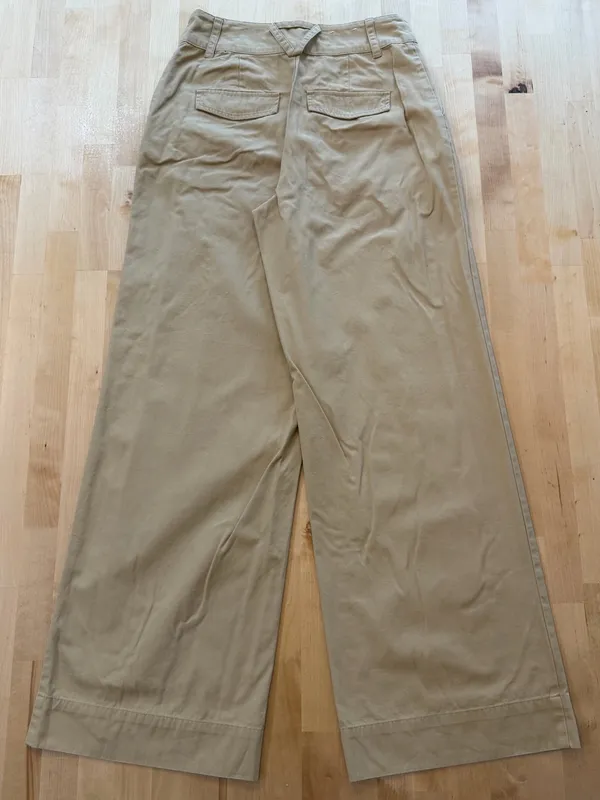 Who What Wear Tan Wide Leg Cotton Pants - Image 2