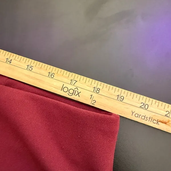 Loft Wide Leg Pull On Crop Stretch Pants Womens XL Burgundy Casual Office - Image 8