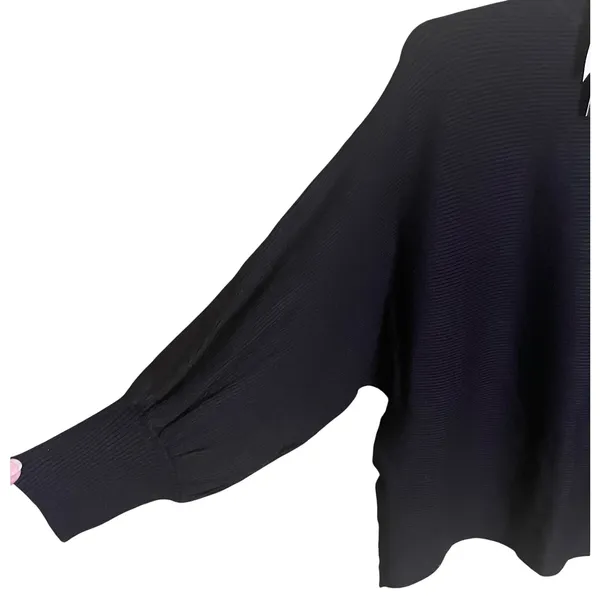 T Tahari Mock Neck Sweater Women 2X Black New Ribbed Dolman Sleeve - Image 8