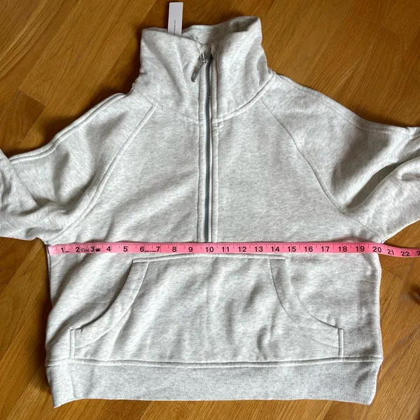 ODODOS Women’s Half Zip Fleece Hoodie Funnel Neck Heather Gray XS NWT - Image 9