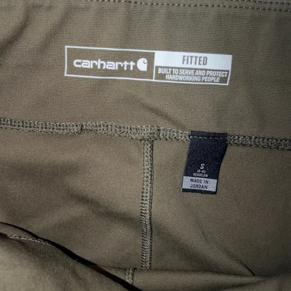 Carhartt Force Utility Leggings Olive Green Pocket Fitted Pants Size S (4-6) - Image 4