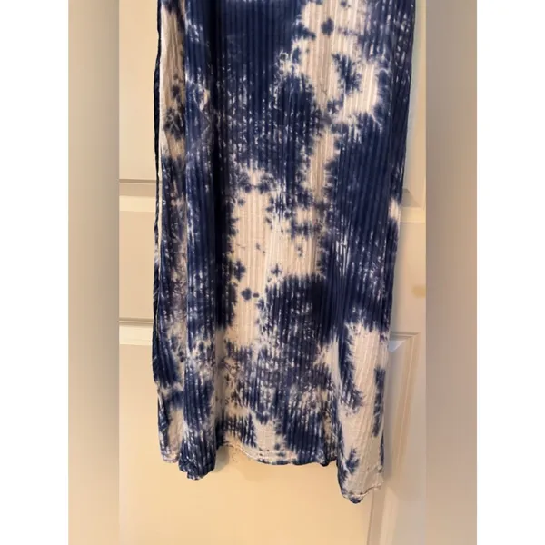 line and dot blue tie die mikdi dress Women's Sz Small - Image 6
