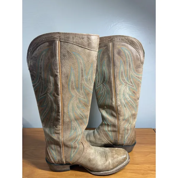 Ariat Lucinda Cowgirl Boots Size 8.5B 10016308 High Top Leather Western Rodeo - Image 8
