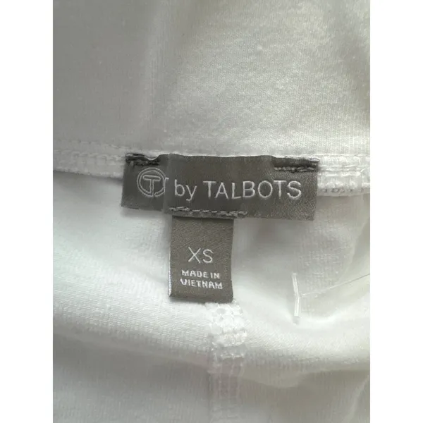 T by Talbots Womens White Athletic Skort Size XS Zip Pockets Cotton Spandex Mini - Image 7