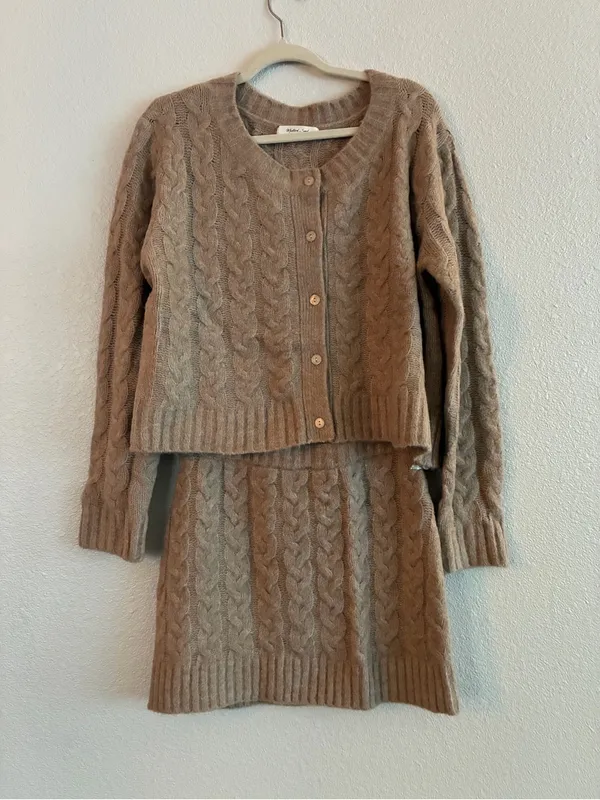 Alicia Cable Sweater Set by Mustard Seed - Image 2
