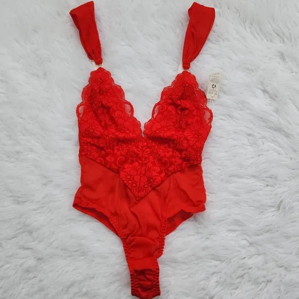 We are HAH -415 Hot As‎ Hell Cheap and Cheerful Bodysuit Red Blood Orange XS - Image 5