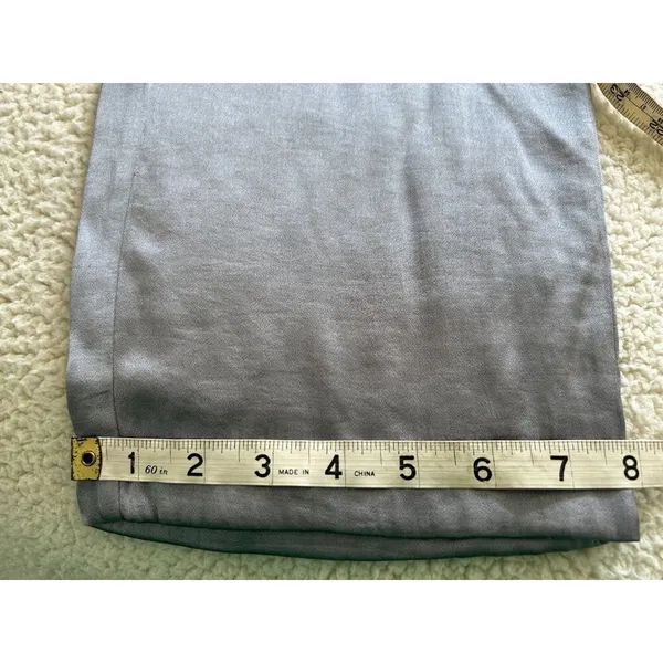 Madewell Straight Leg Full Length Pants in Satin Dusk Grey Size M (#4) - Image 9
