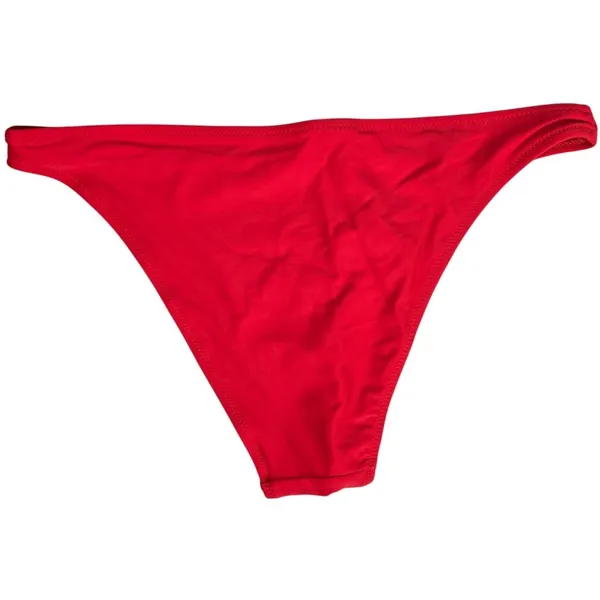 Aerie Red OG Cheeky Bikini Bottom Womens Medium NWT Solid‎ Low Rise Swimwear - Image 2