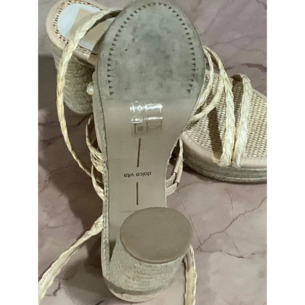 Dolce Vita Catina High Heels in Light Natural 8 with box Womens Platform Raffia - Image 11