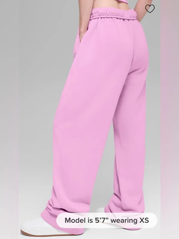 Alo Yoga NWT Accolade Straight Leg Sweatpants Candy Heart Pink Size M - Image 2
