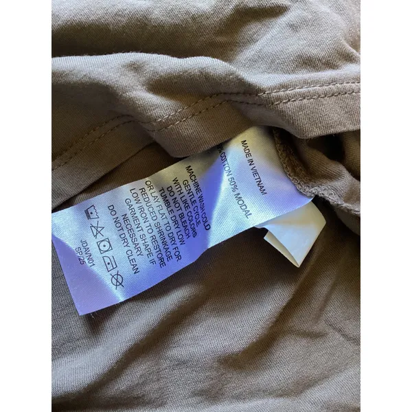 Quince Cotton Modal Scoop Neck Tee Dark Taupe Large LB102949-JDAVN01-17622 - Image 5