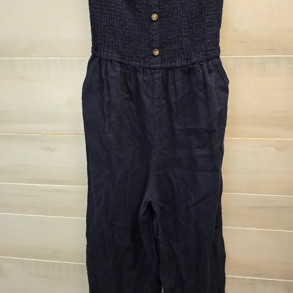 {LT} Abercrombie & Fitch Navy Strapless Pant Romper - Image 3
