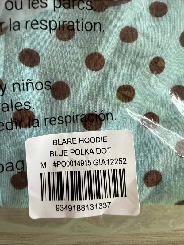 I.AM.GIA Blare Hoodie Polka Dot Blue Medium NWT - Image 14