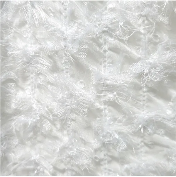 White Feather Sparkle Mini Dress Size XS - Image 4