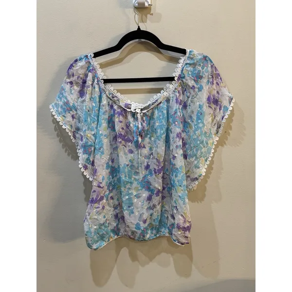 Yumi Kim Silk‎ Butterfly Sleeve Top Size Small Lightweight - Image 3
